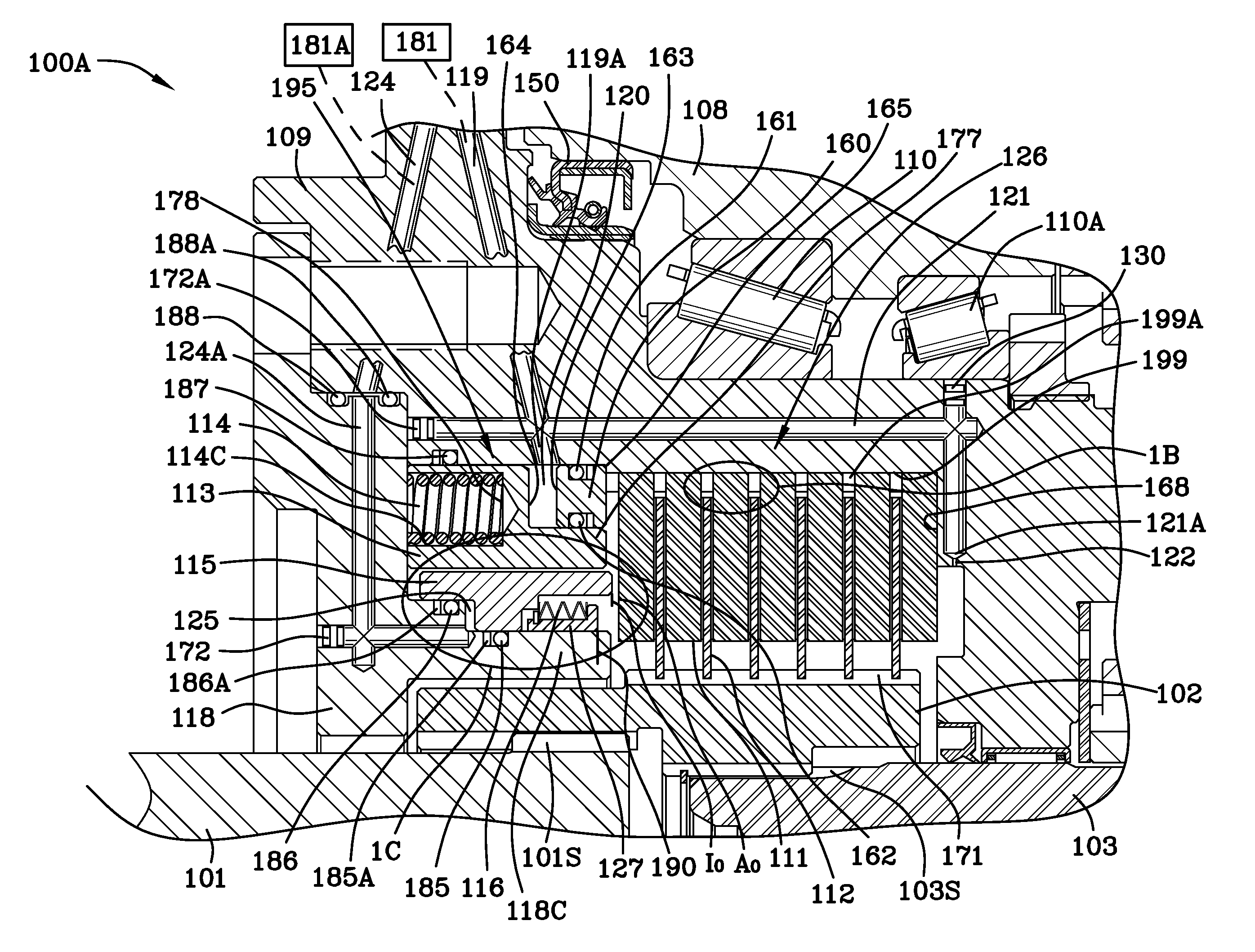 Planetary gearbox with integral service brake