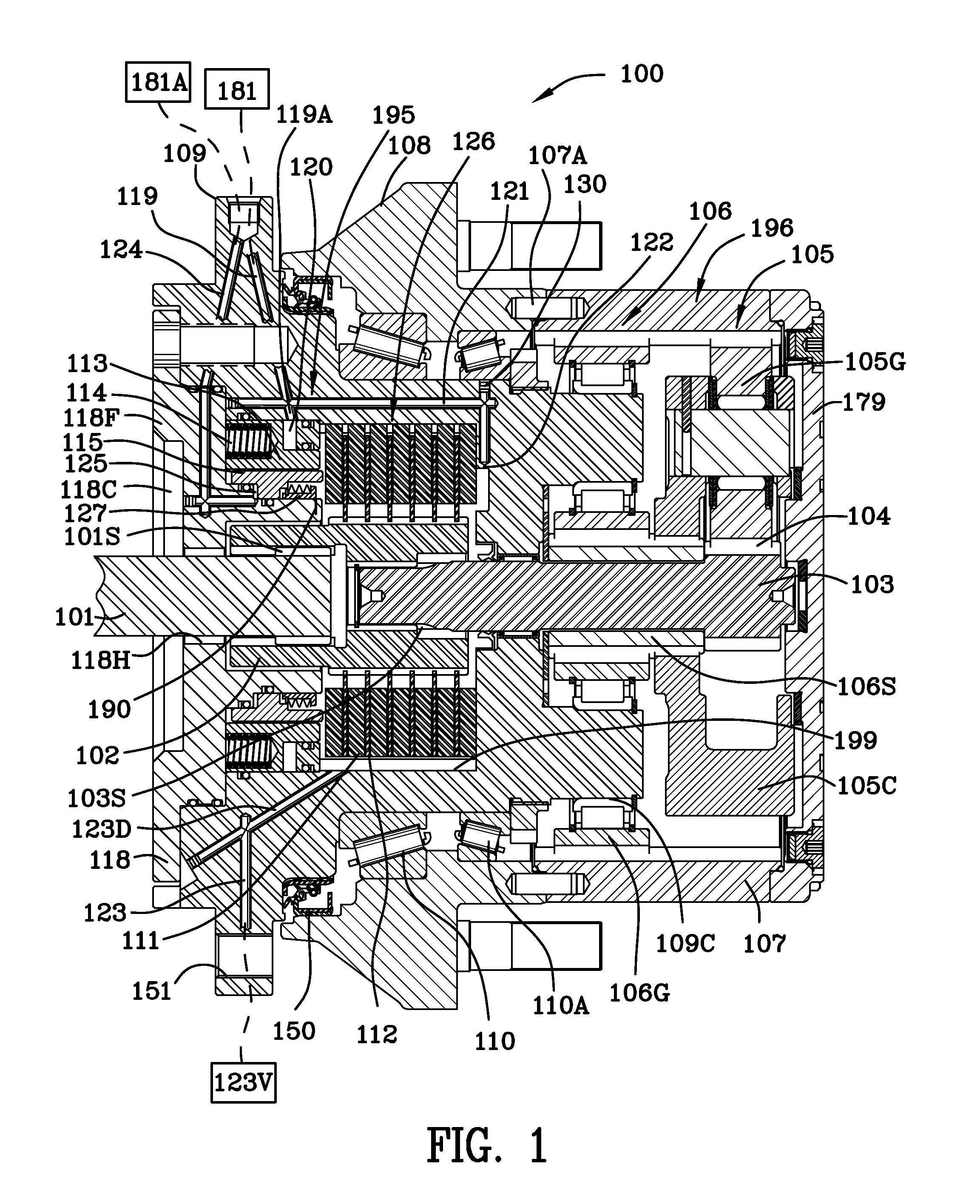 Planetary gearbox with integral service brake