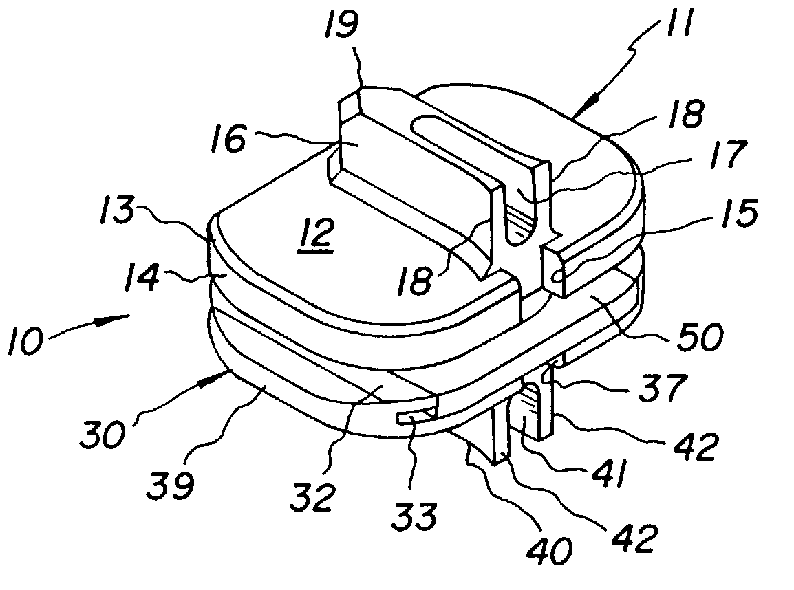 Intervertebral implant, insertion tool and method of inserting same