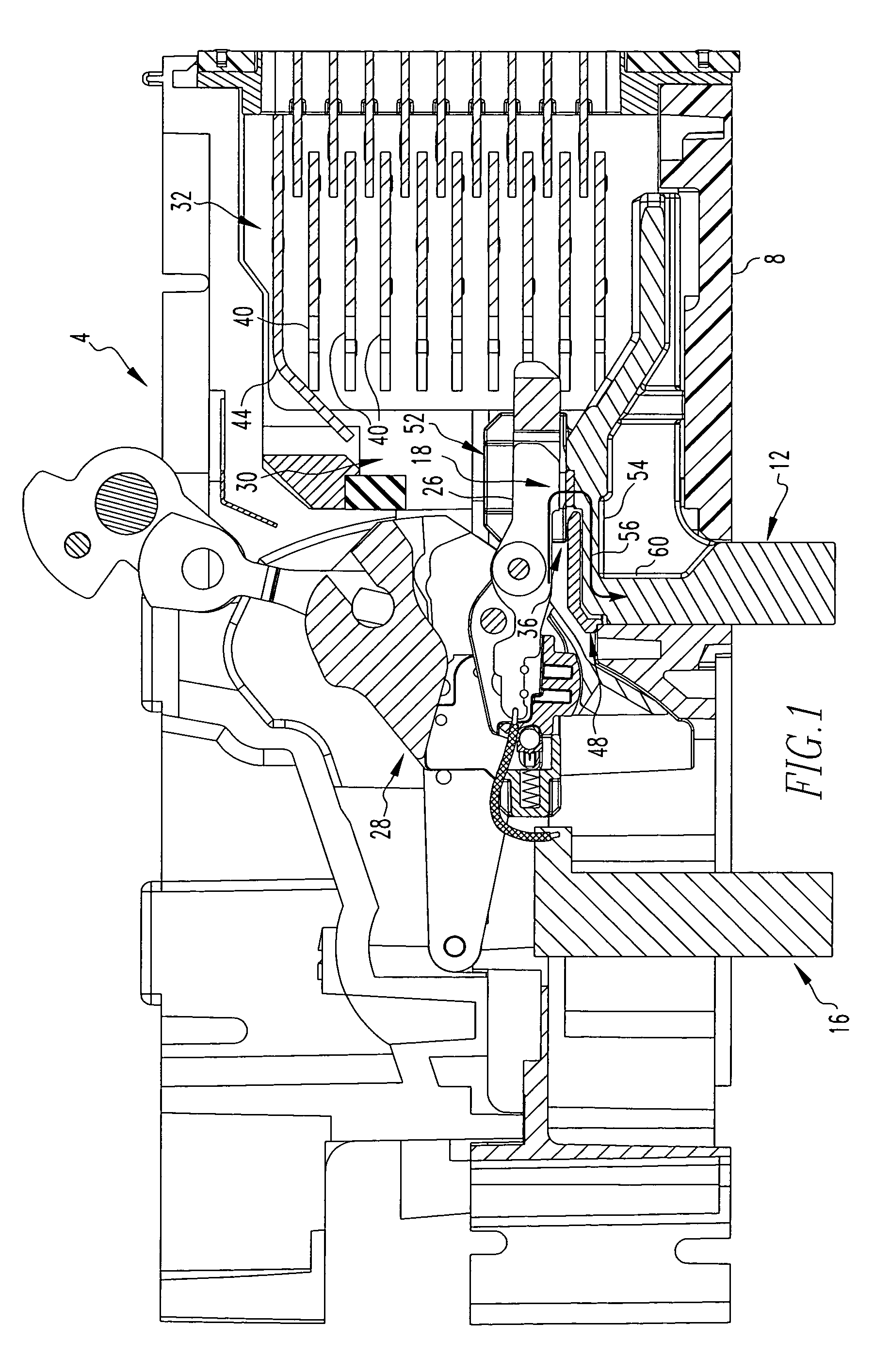 Circuit breaker with improved arc extinction system