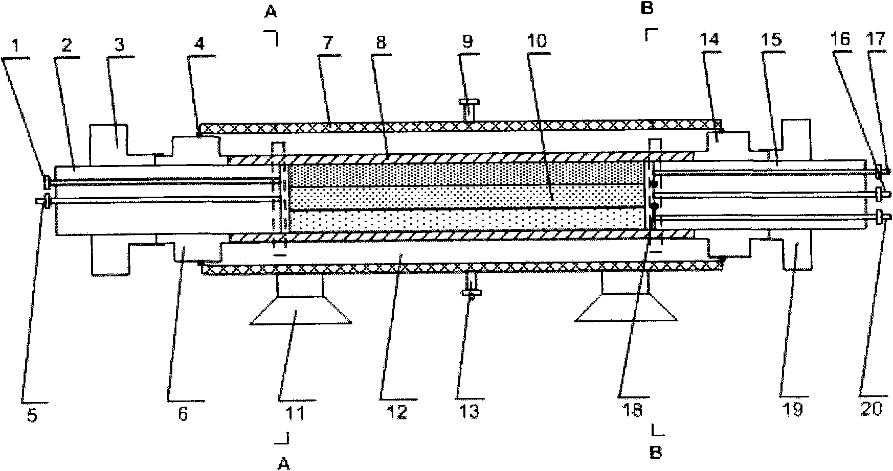 Test method for intrastratal nonhomogeneous model