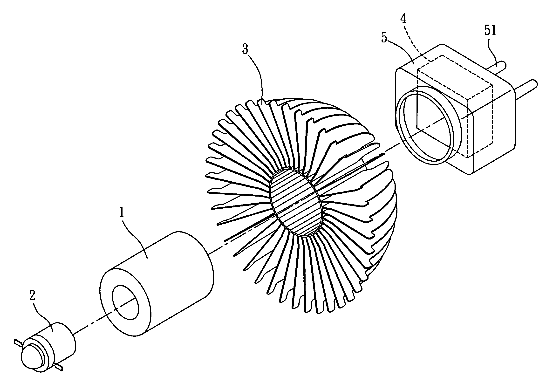 LED projector light module