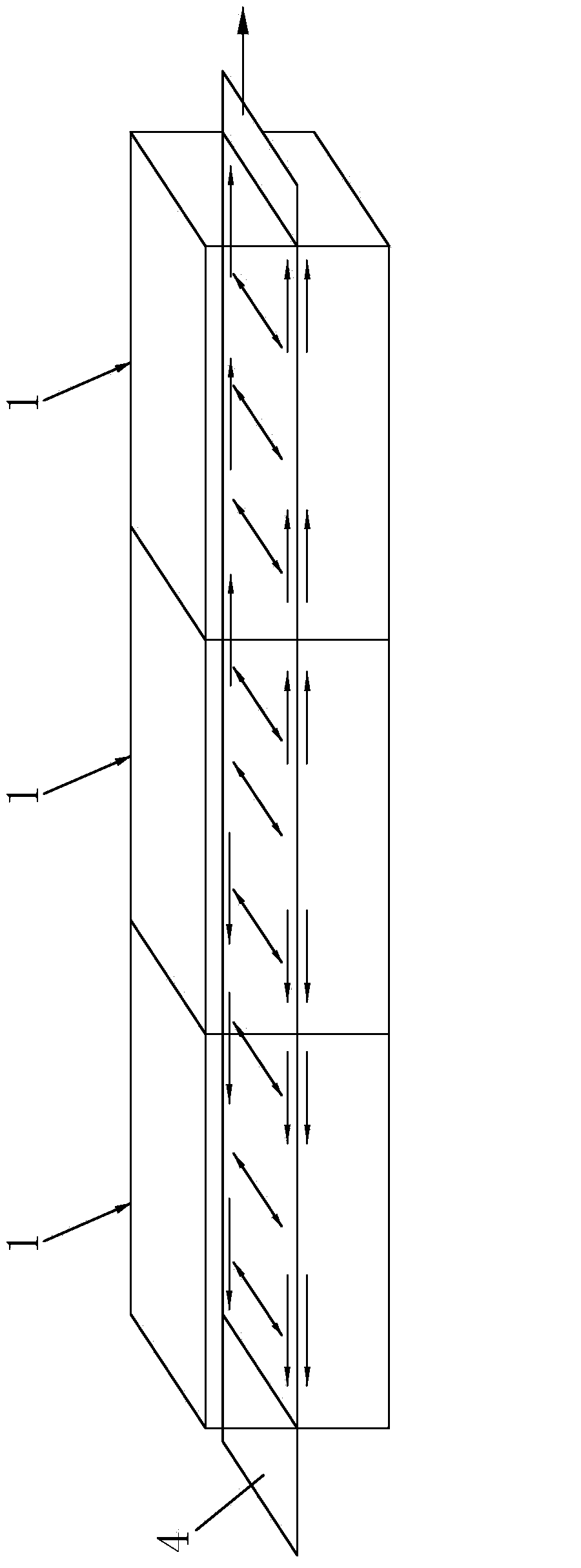 Drying oven for lithium battery coating machine and drying oven air current control method