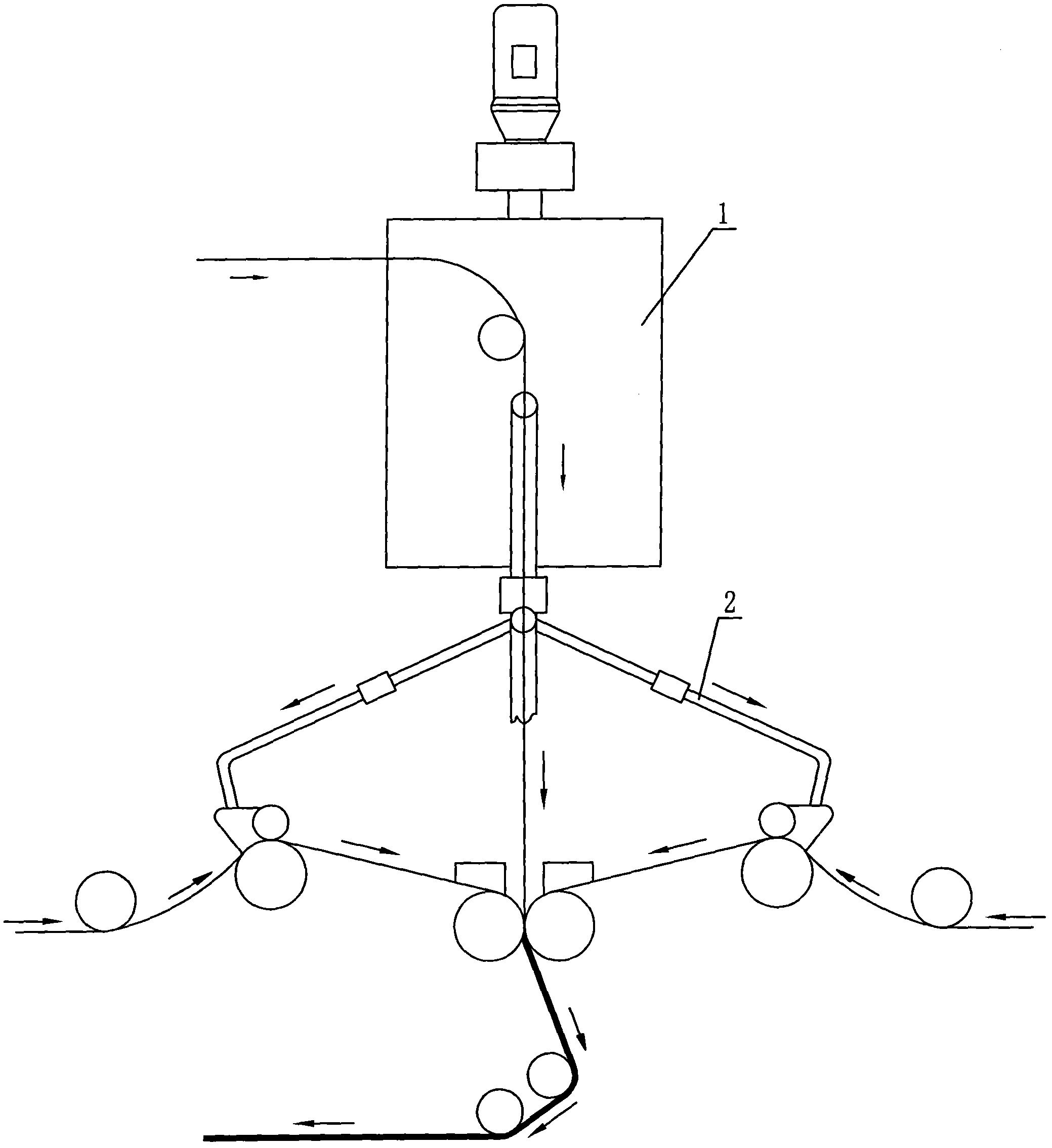 Production method and equipment for double-sided adhesive waterproof coiled material of macromolecular tire