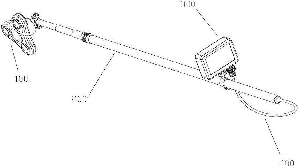 Portable hand-held fishing rod type dirty underwater monitoring system