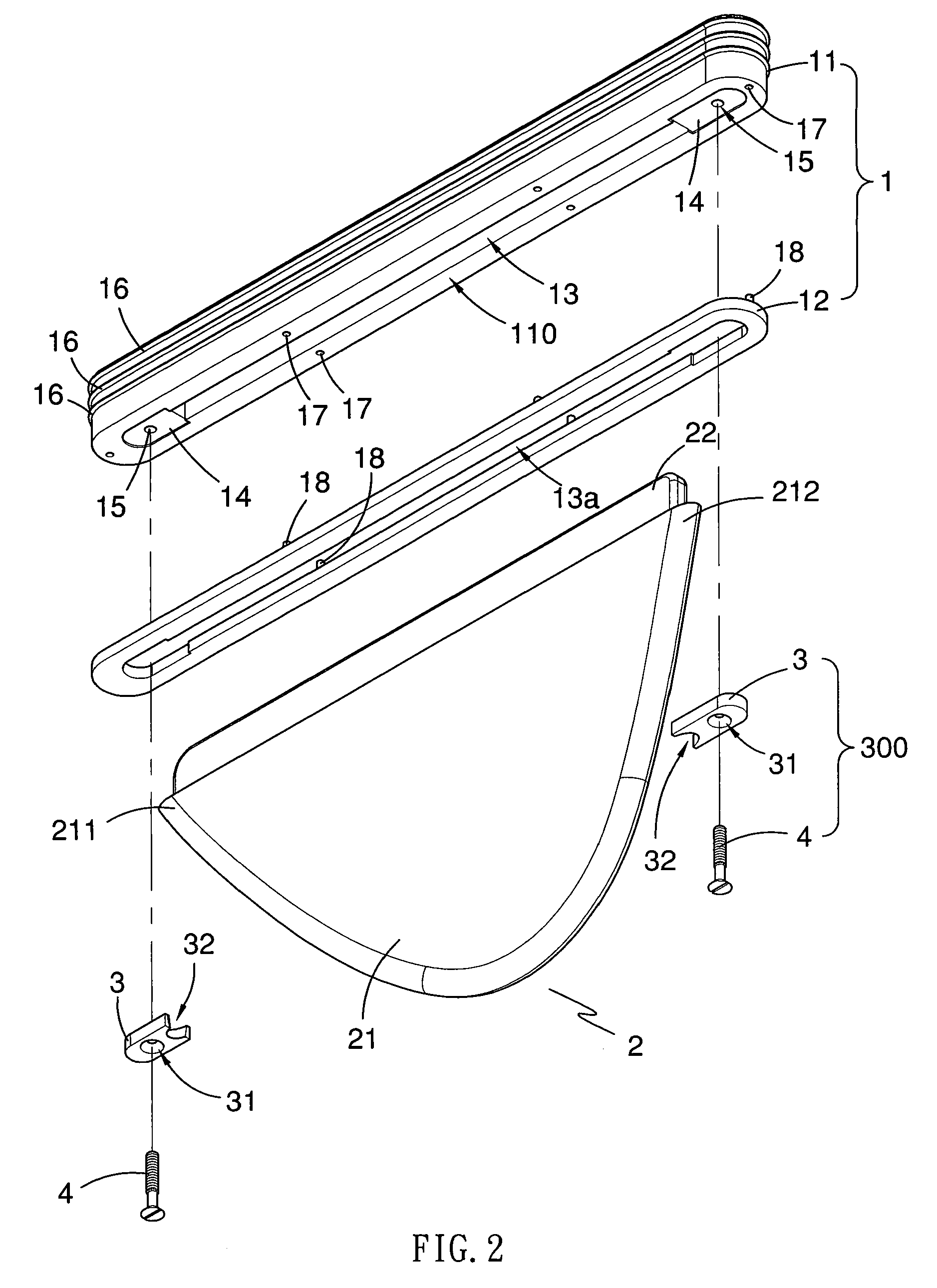 Retaining structure for removably mounting a surfboard fin