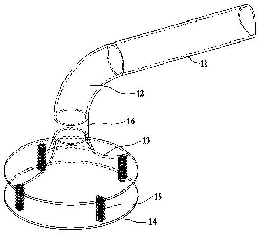 Water distributor with self-adjusting type opening and water distributing device