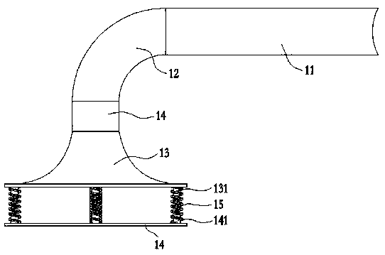 Water distributor with self-adjusting type opening and water distributing device