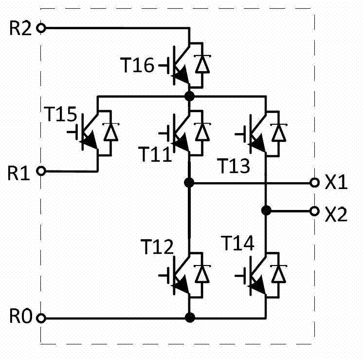 Three-phase five-level inverter