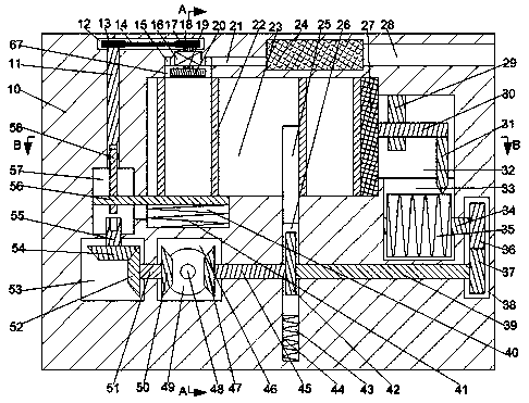 Formaldehyde absorption device capable of automatically replacing filter element