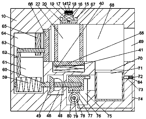 Formaldehyde absorption device capable of automatically replacing filter element