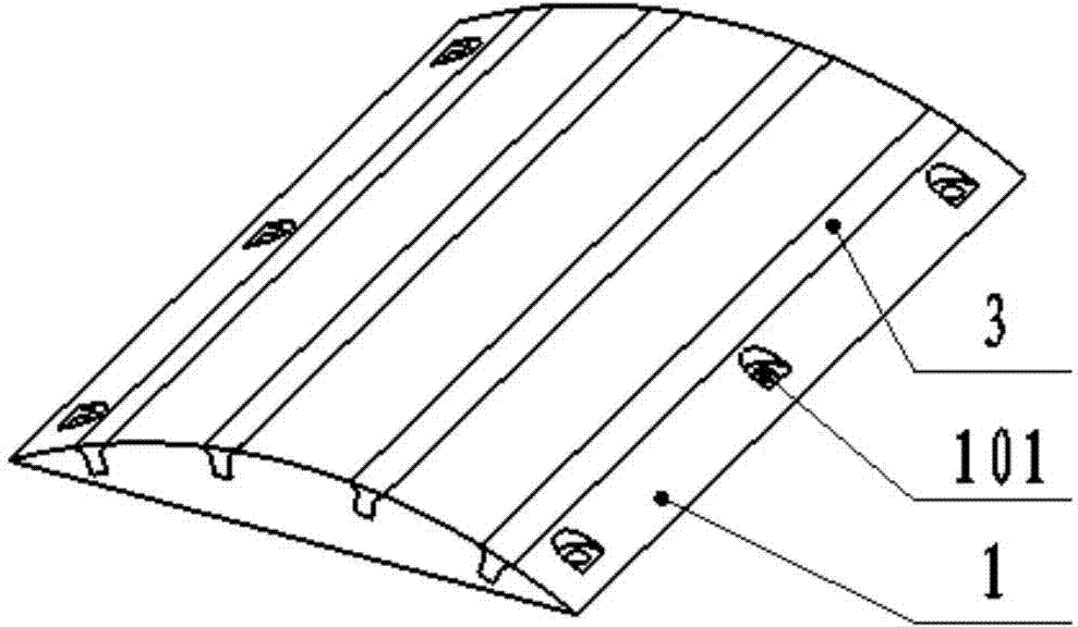 Deceleration strip with fluorescent display strips