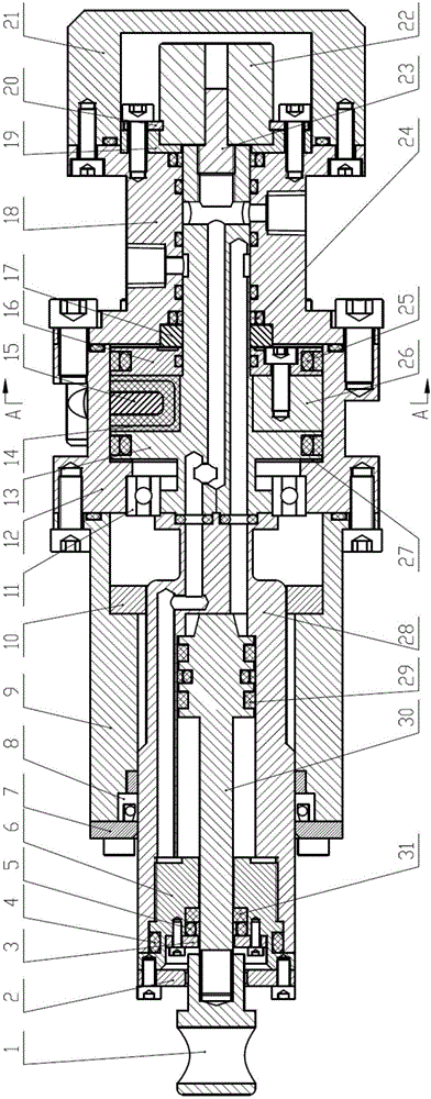 Secondary drive joint of small underwater hydraulic manipulator