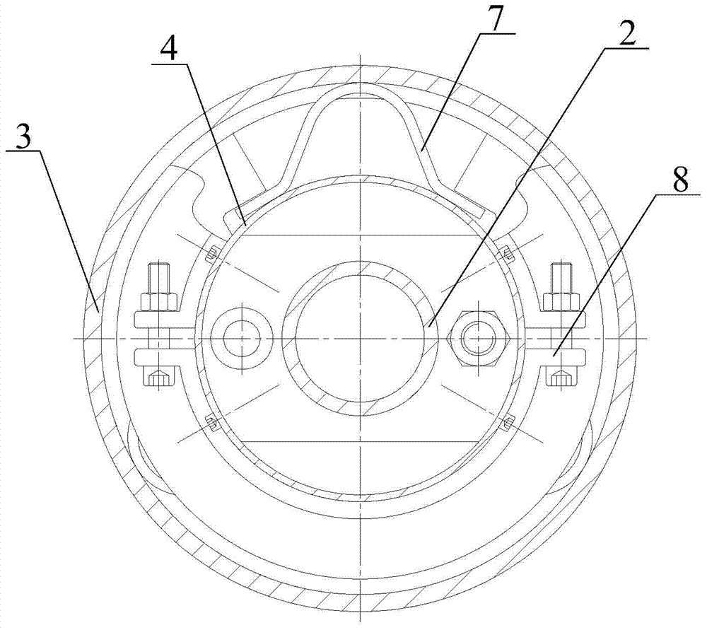 Damping device of spent fuel pool liquid level and temperature monitoring device