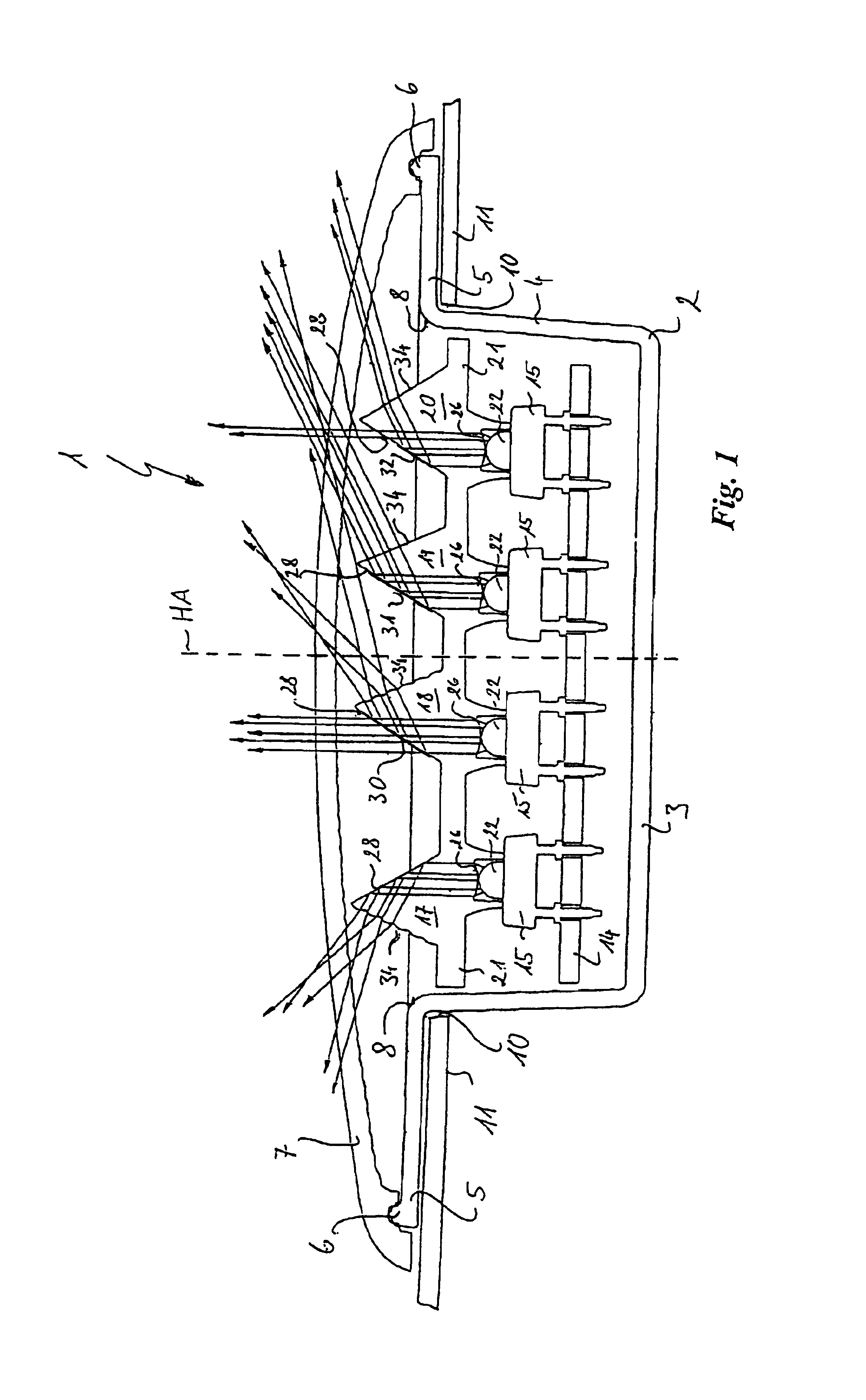 Vehicle lamp having prismatic element