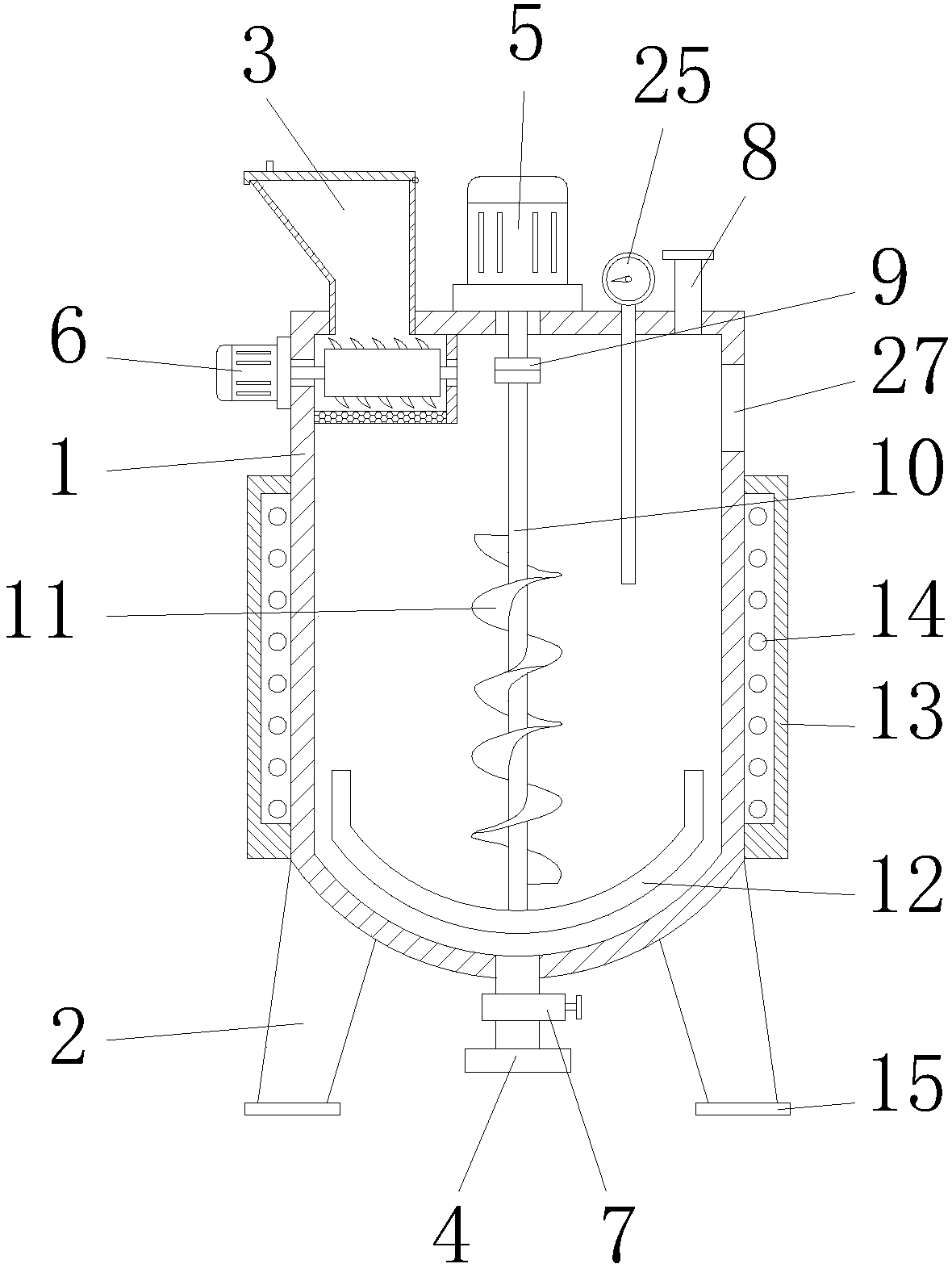 Vertical plant fiber reactor