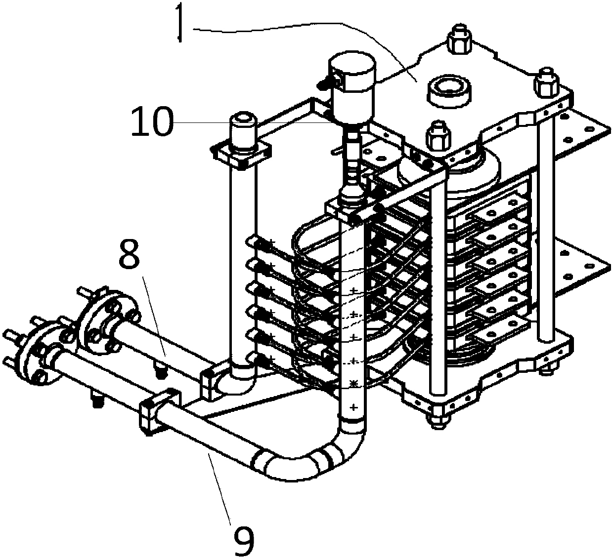 Test module for compression type IGBT device power cycle test