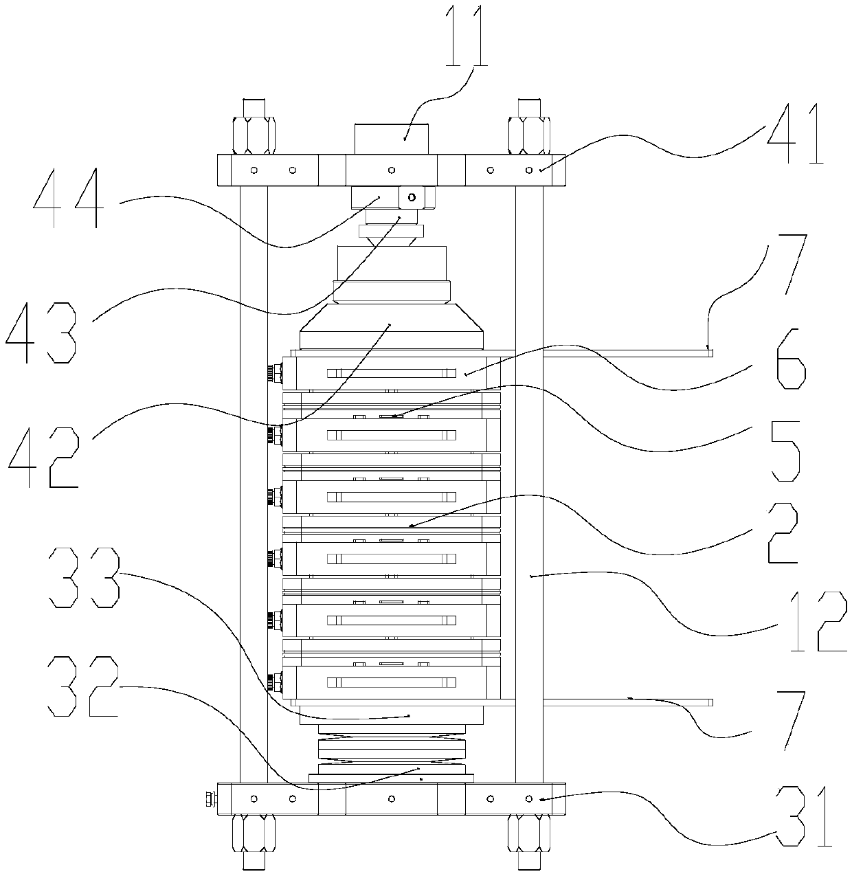 Test module for compression type IGBT device power cycle test