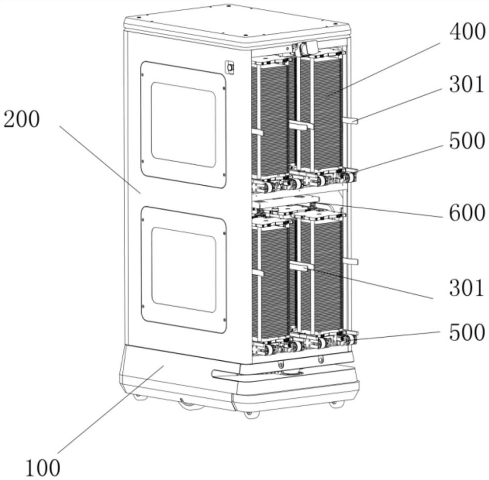 AGV trolley used to carry flower baskets in the production process of solar cells