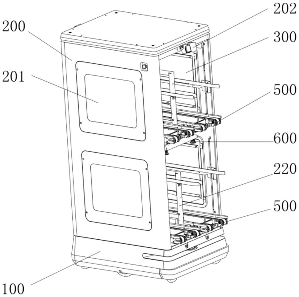 AGV trolley used to carry flower baskets in the production process of solar cells