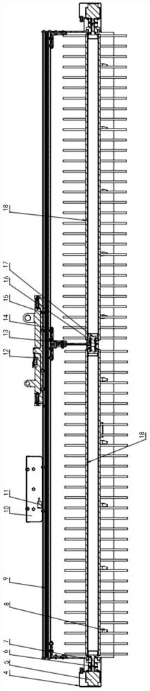 Butt joint type rolling brush cleaning device