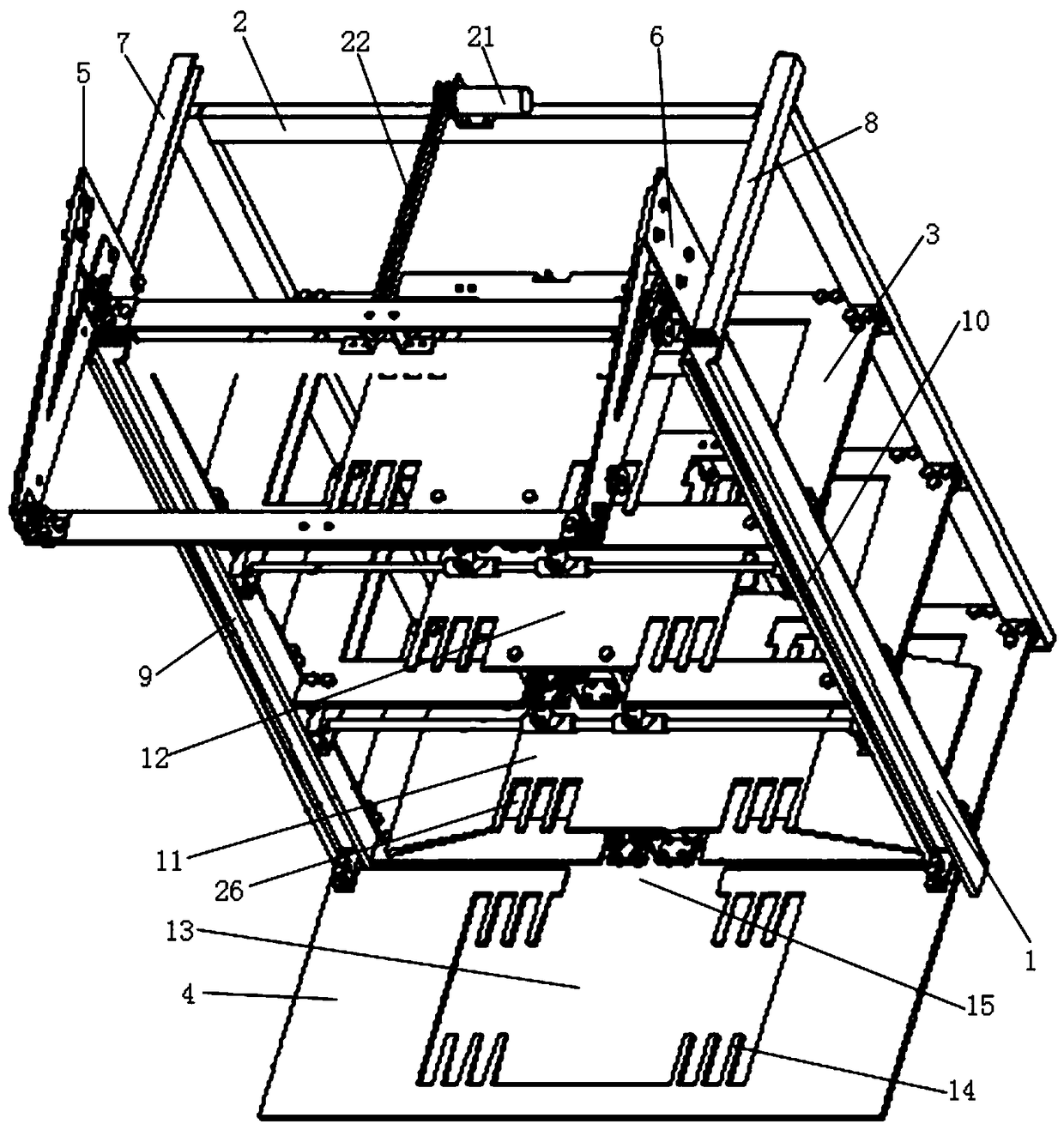 Up-down and translation stereoscopic mechanical garage