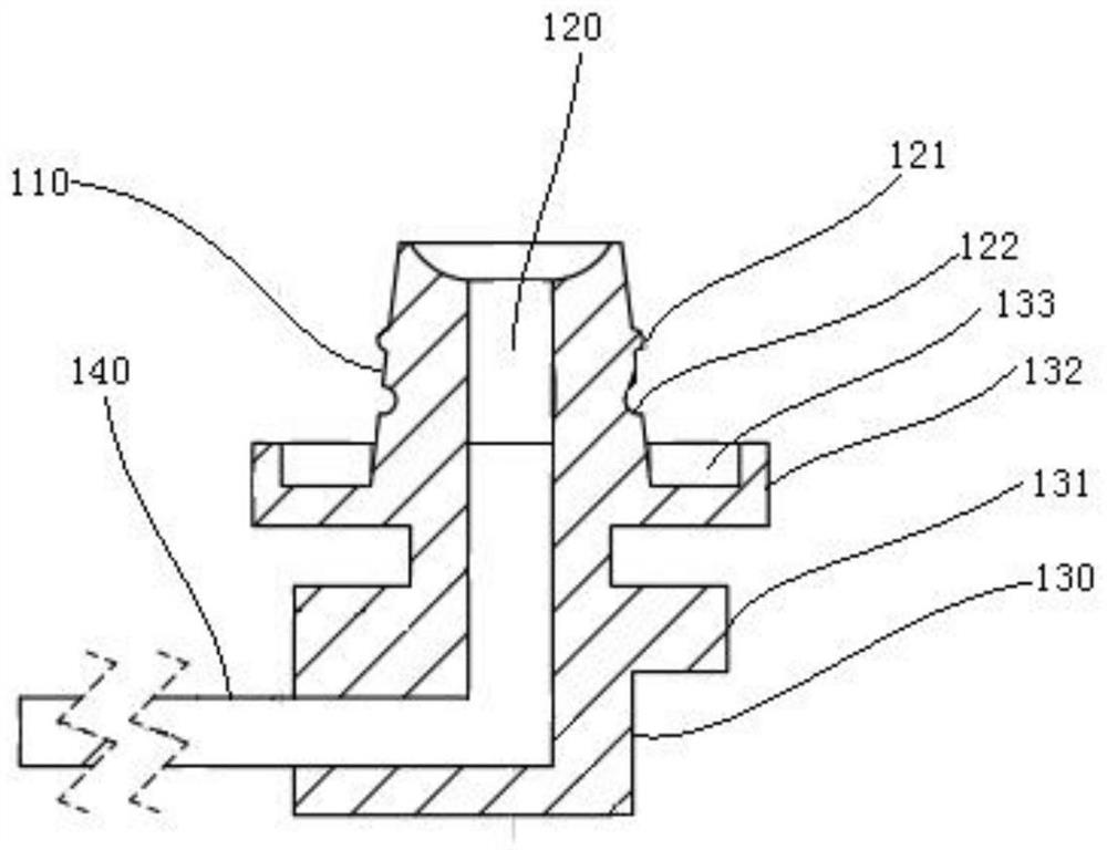 Connector, clamping seat and heating building material