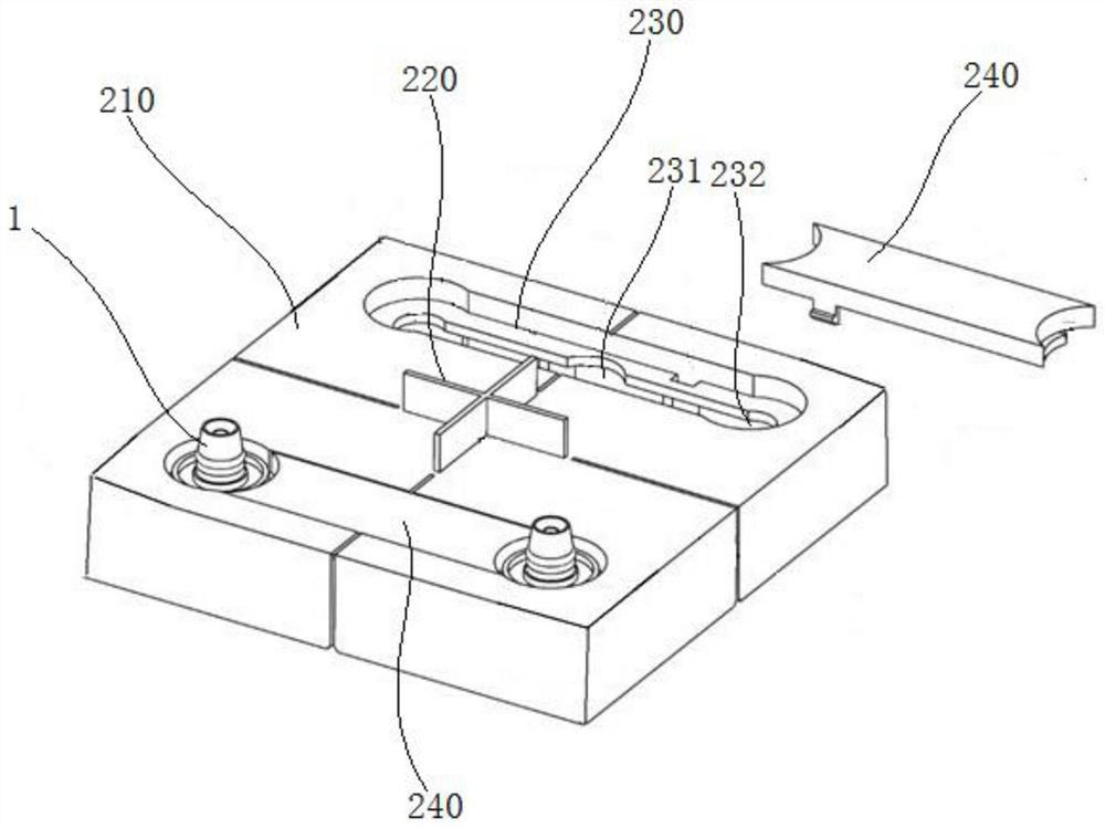 Connector, clamping seat and heating building material