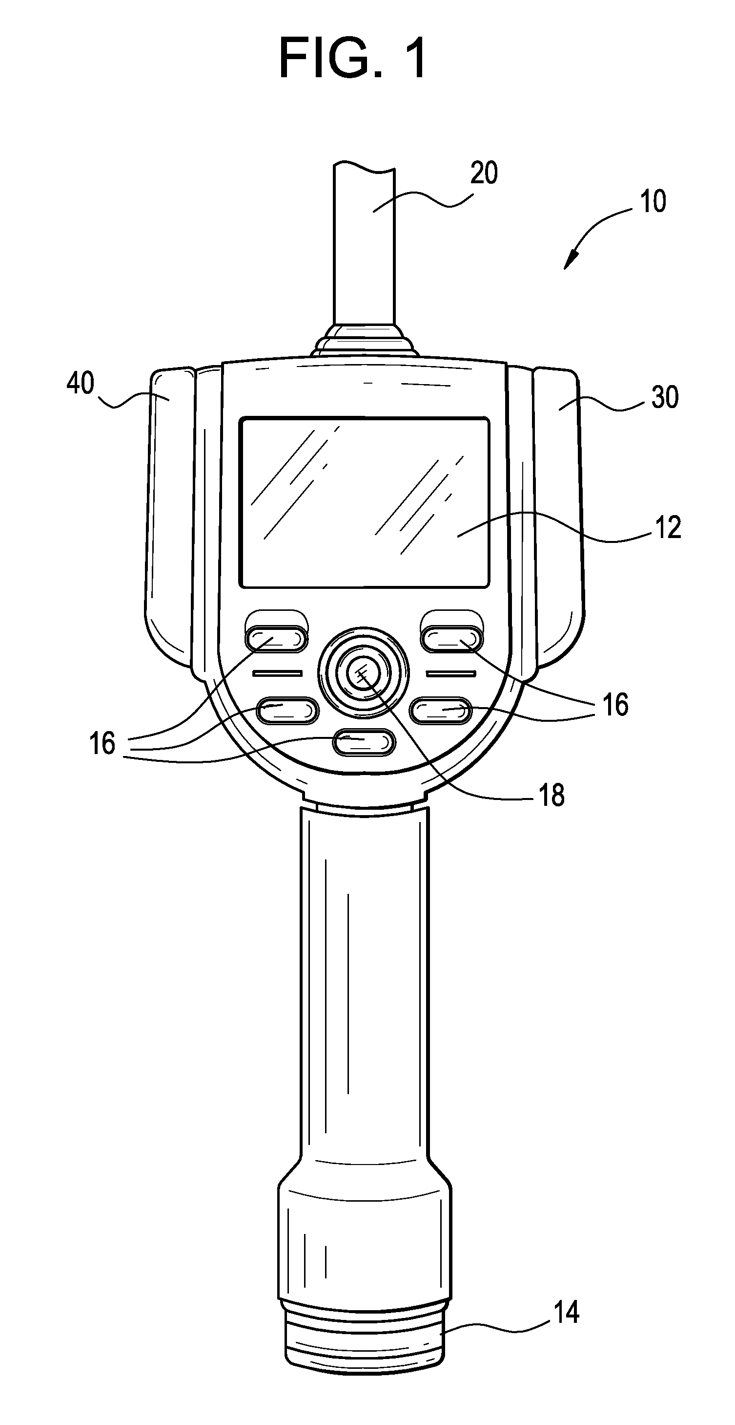 Integrated storage for industrial inspection handset