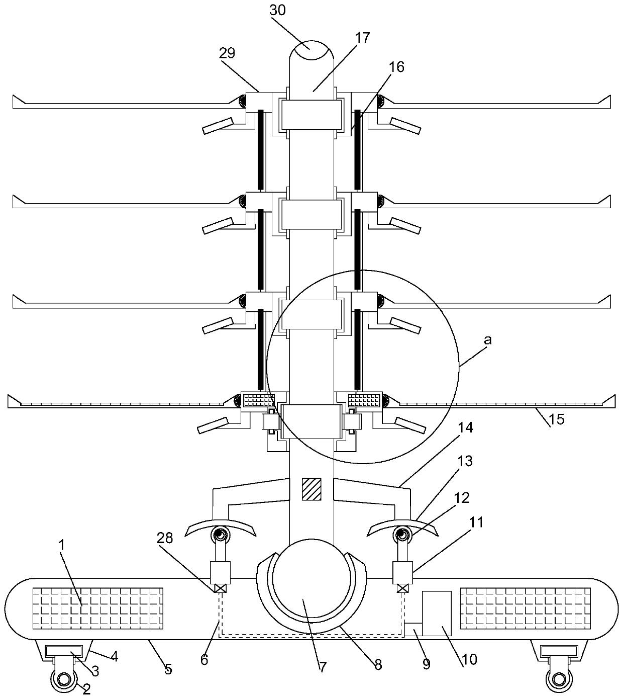 Airing device for medicinal material planting