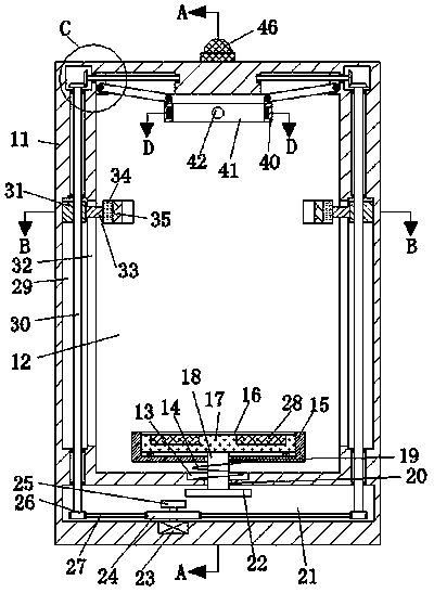 Security inspection device used in airport