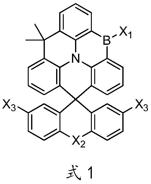 Boron-containing organic electroluminescent material, preparation method and application thereof