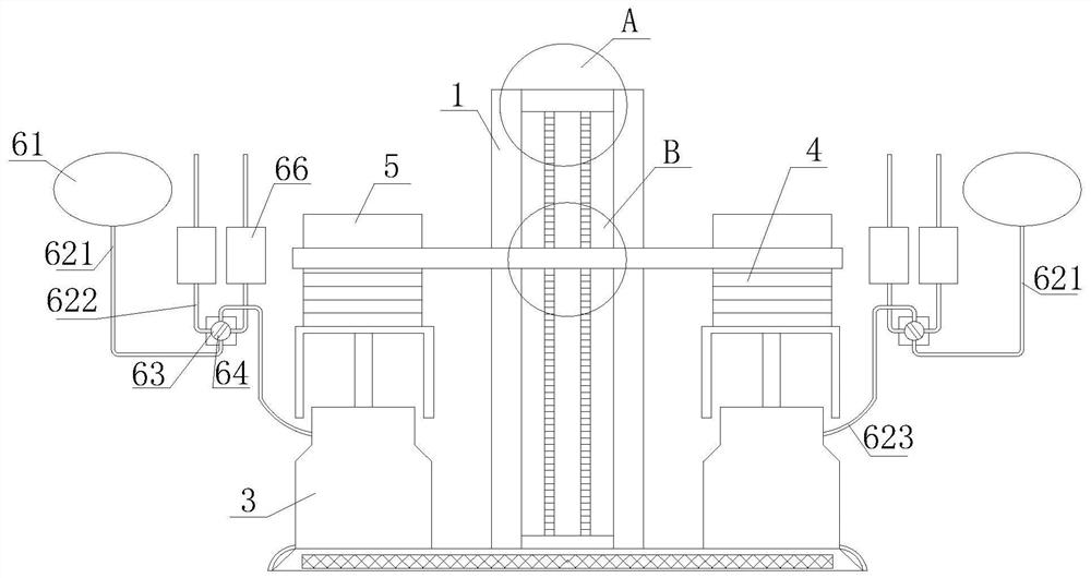 A dual-station synchronous high-efficiency hydraulic lifting stirring device