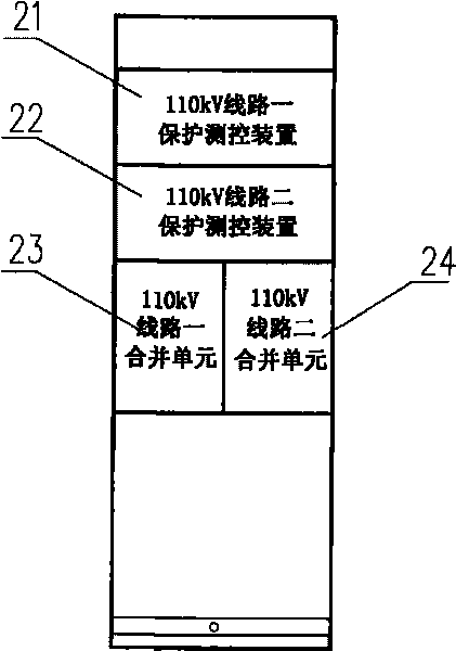 Method for arranging 220 kV and 110 kV interval secondary devices