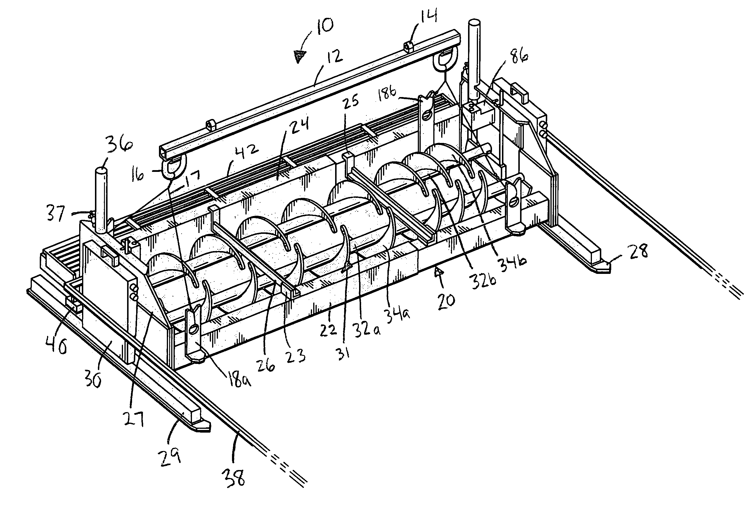 Portable drag box with automated shearing device