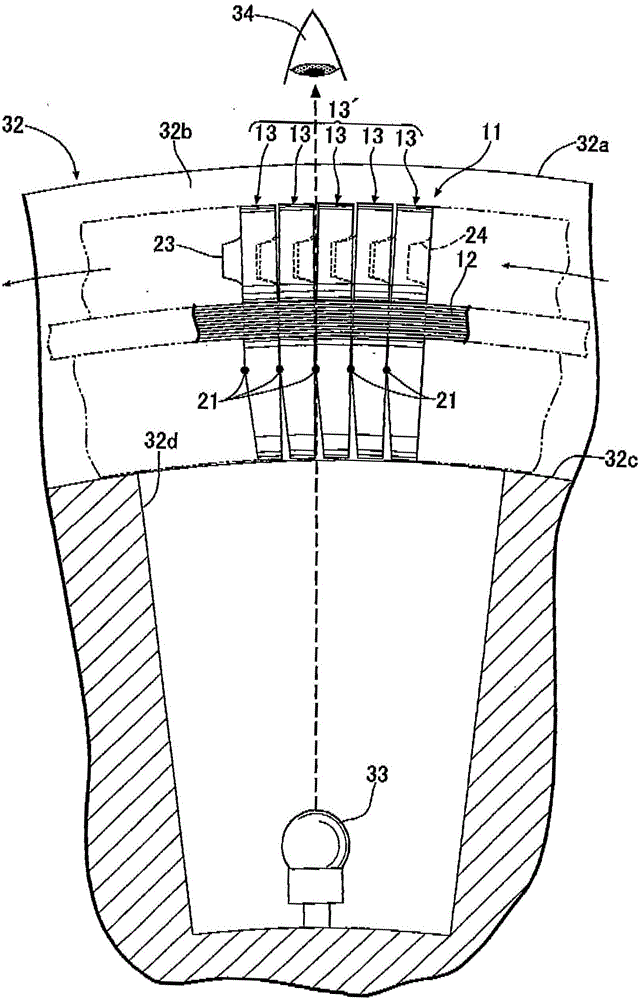 Deformation state detection device of metal components