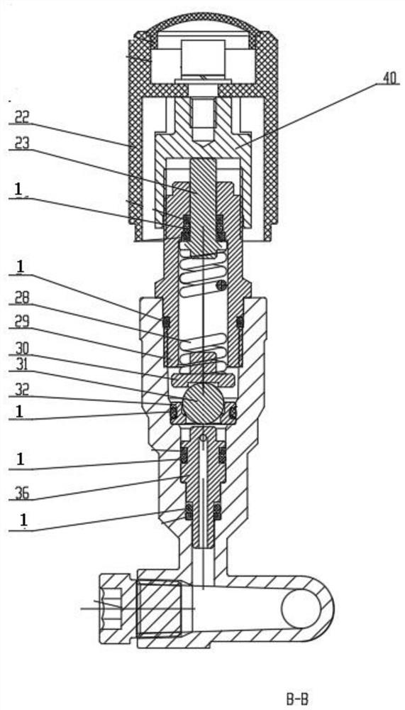 Gun-closing unloading shutdown device of high-pressure cleaning machine