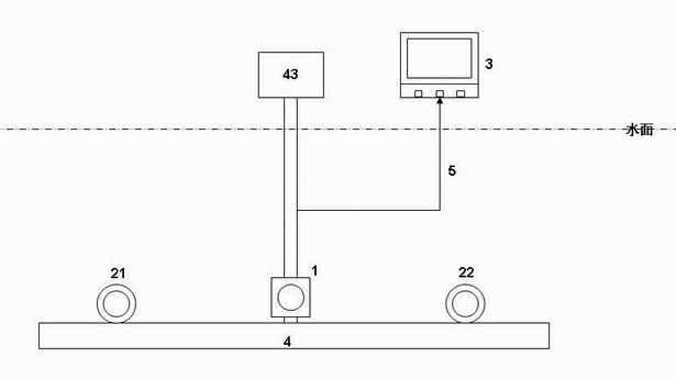 Detecting system and detection method for overall dimension of underwater part of ship