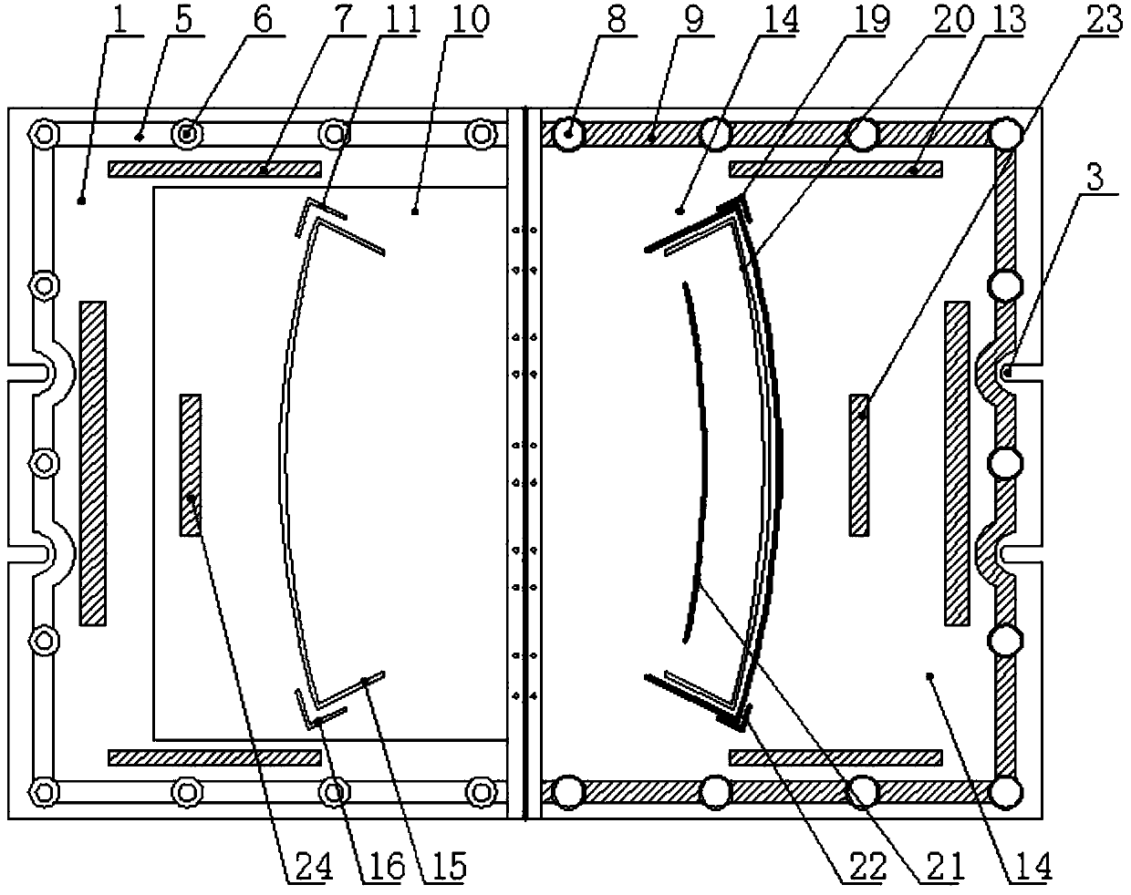 Collar template special for automatic template sewing machine