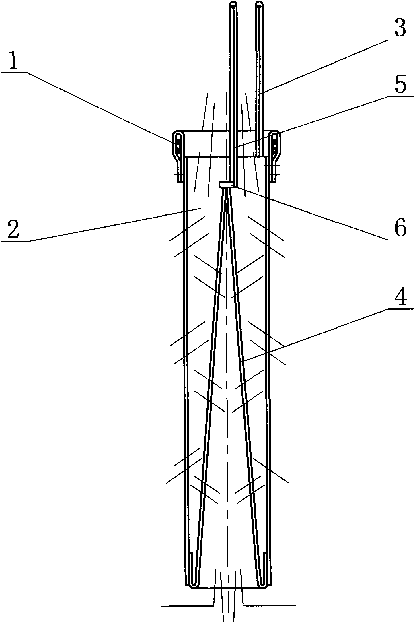 Built-in cone type filter bag