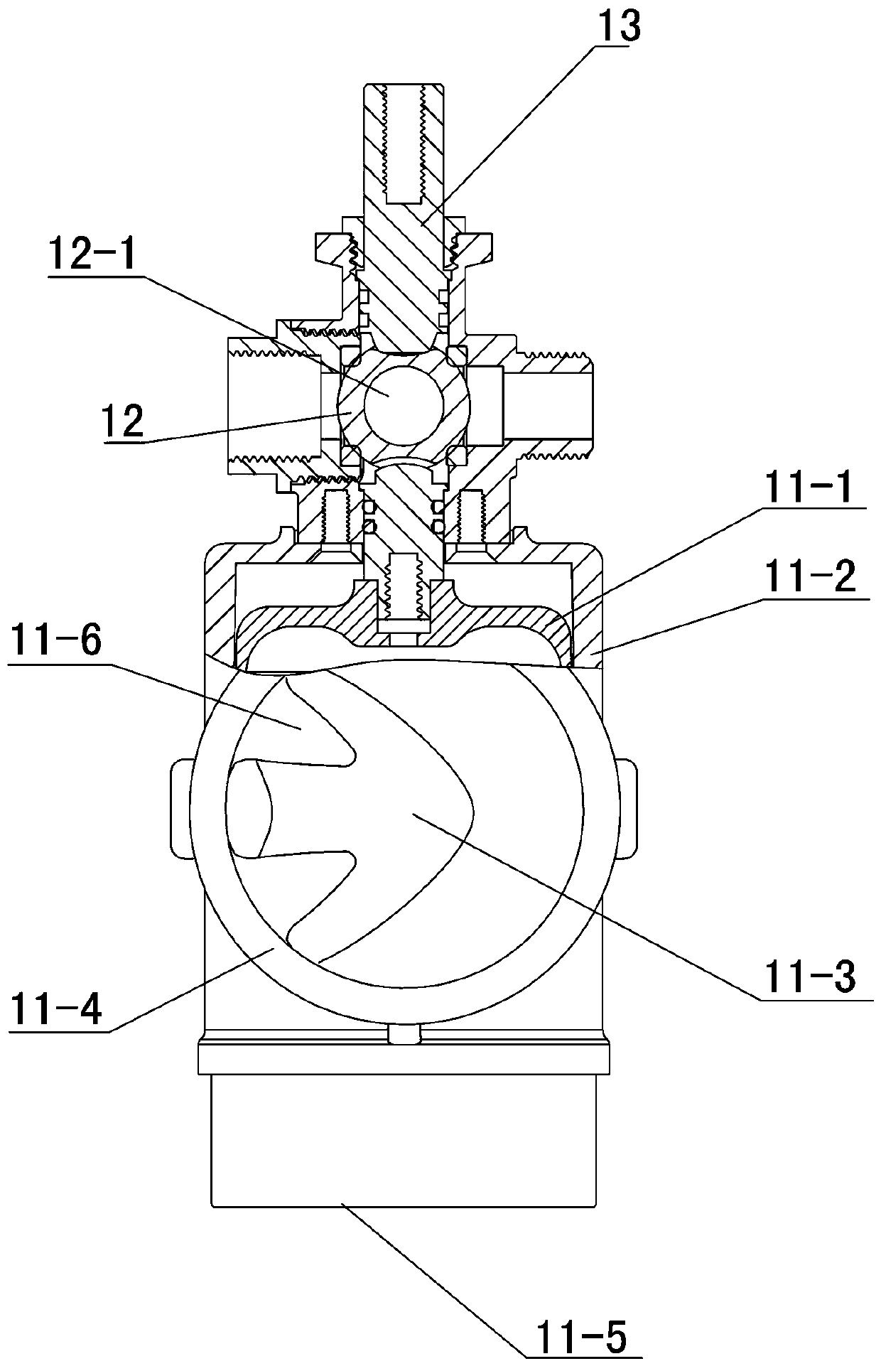 Fuel gas air volume distributing joint control assembly for commercial cooking range