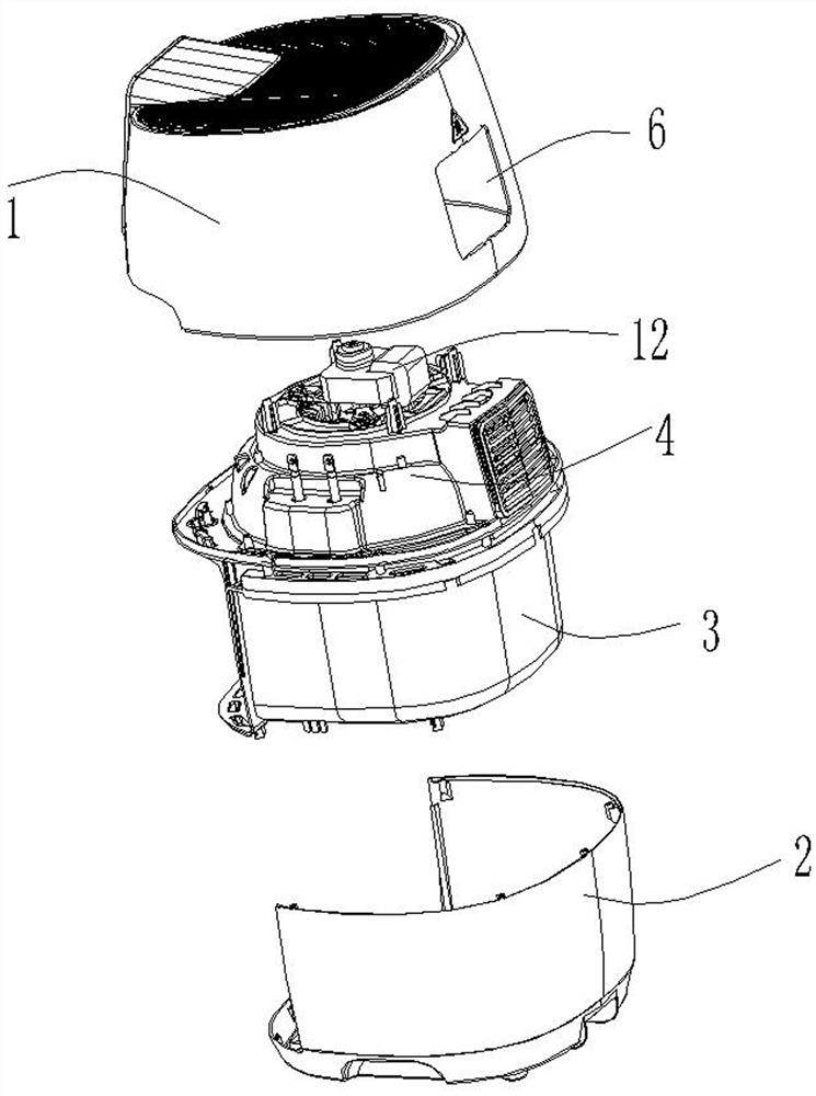 Air fryer with efficient cold air circulation function