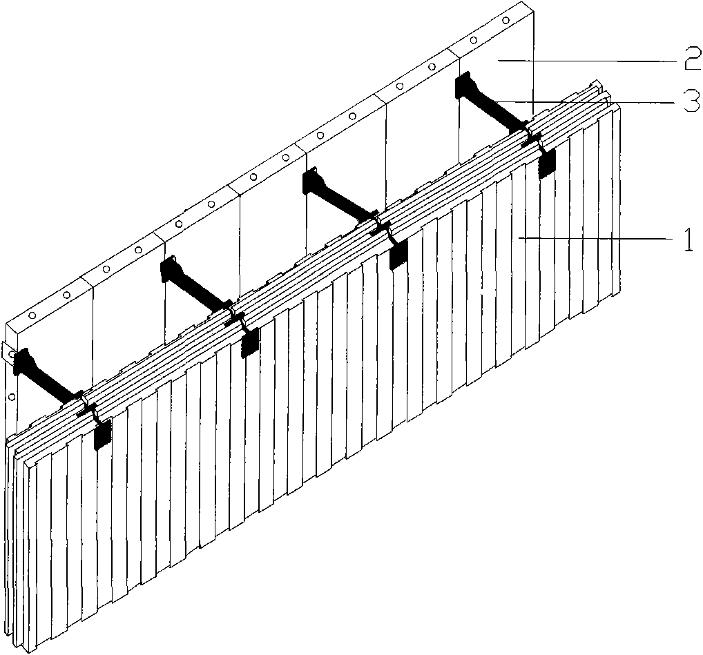 Module connected combined type energy conservation and heat preservation moulding board for wall body construction