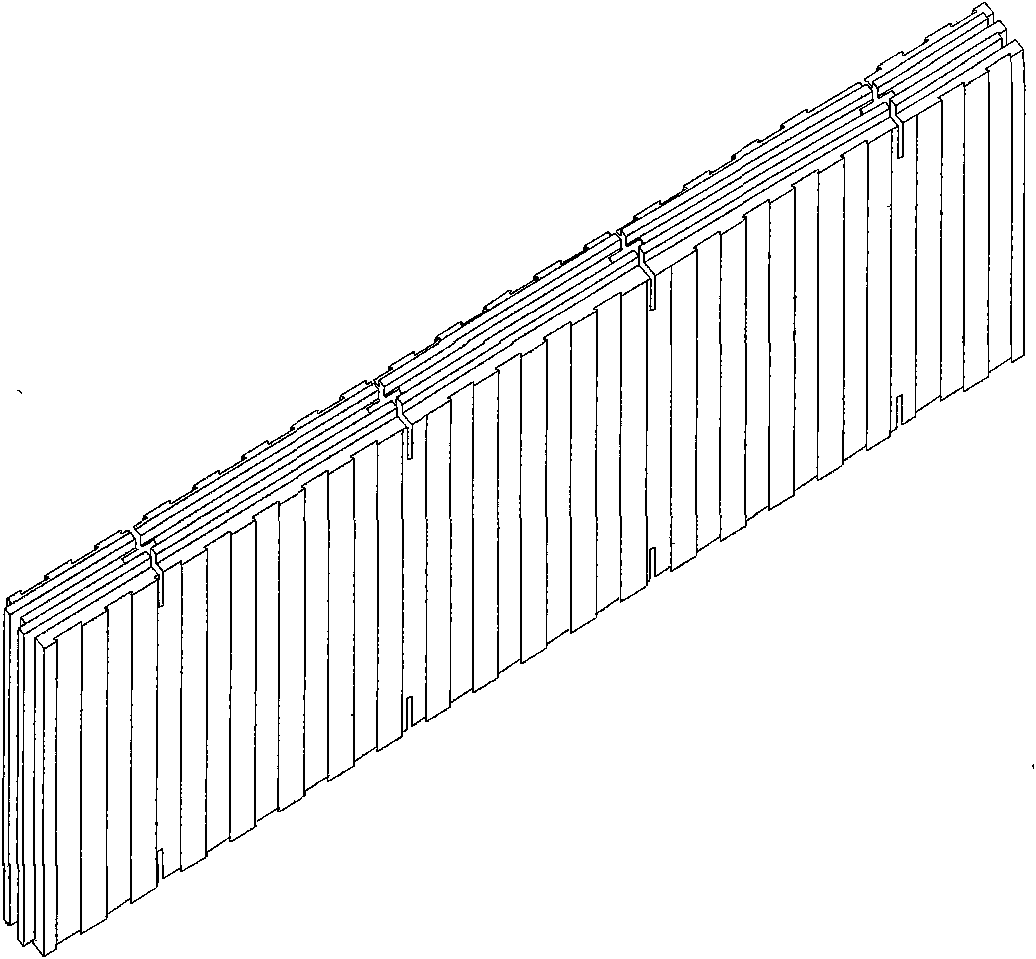 Module connected combined type energy conservation and heat preservation moulding board for wall body construction