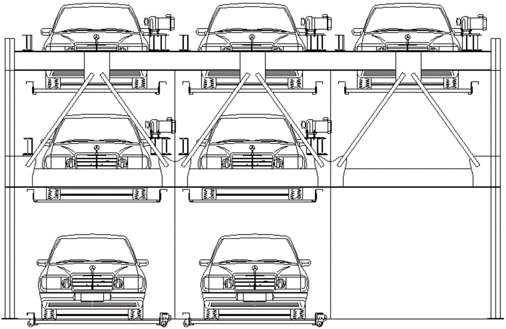 Mechanical stereoscopic parking device