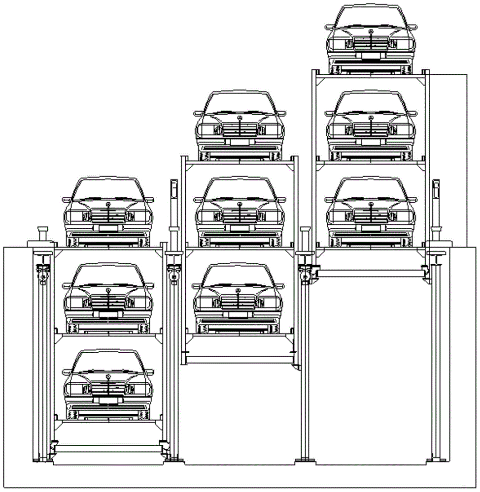 Mechanical stereoscopic parking device