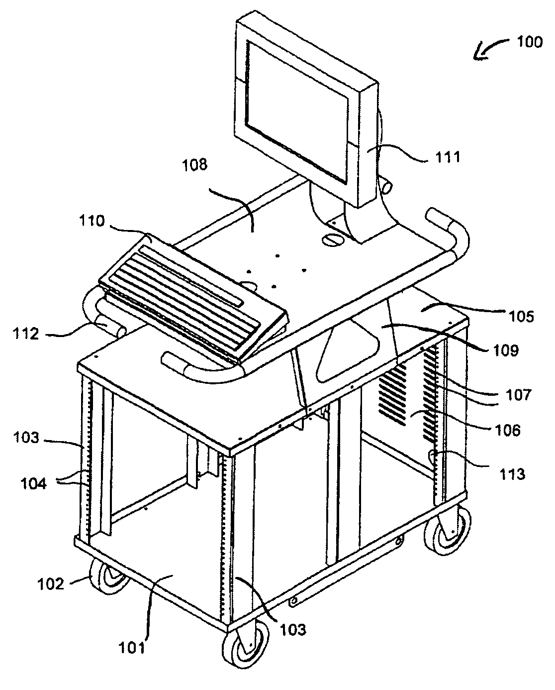 Computer rack cart