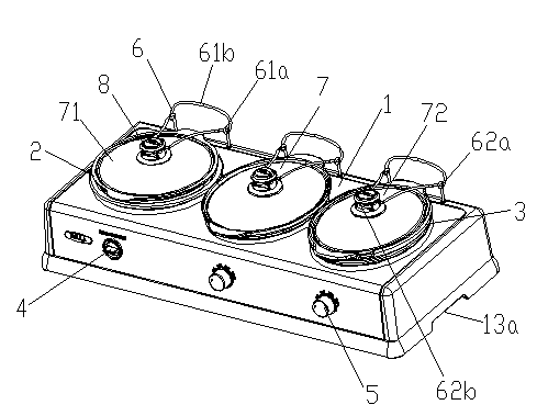 Three-in-one multi-purpose pot