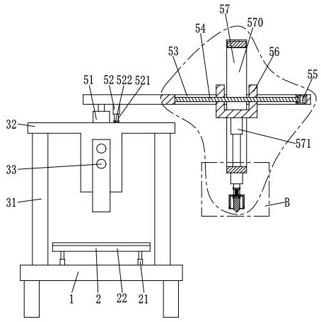 New energy automobile rear suspension auxiliary frame connecting piece drilling machining machine