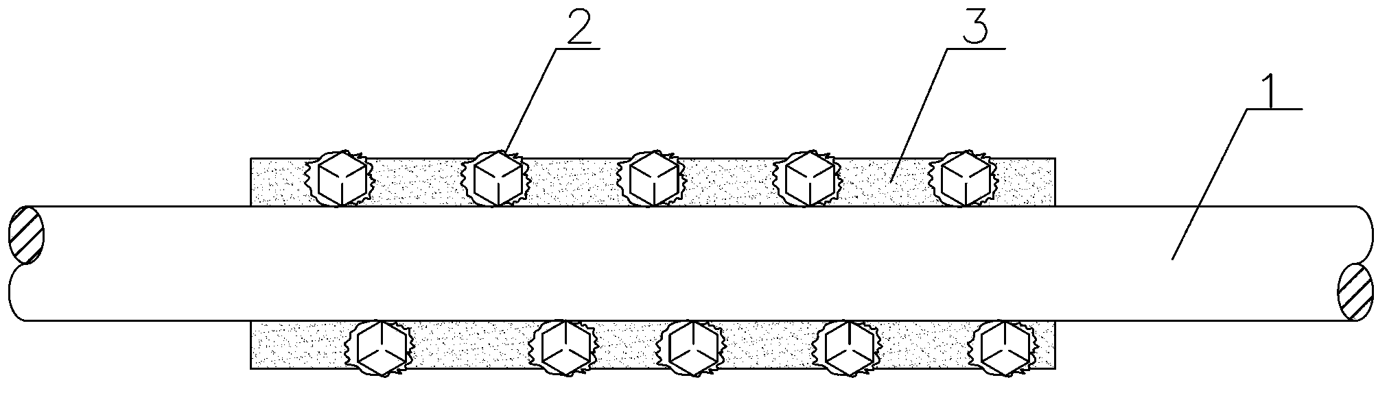 Fret saw with grinding materials and manufacturing method thereof